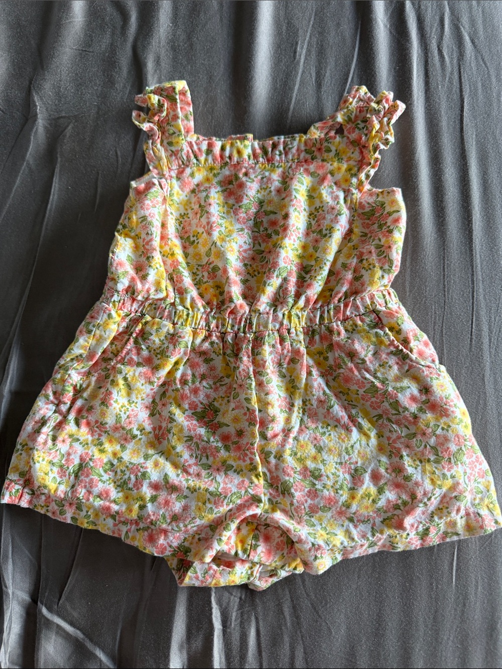 Janie & Jack pink floral romper
